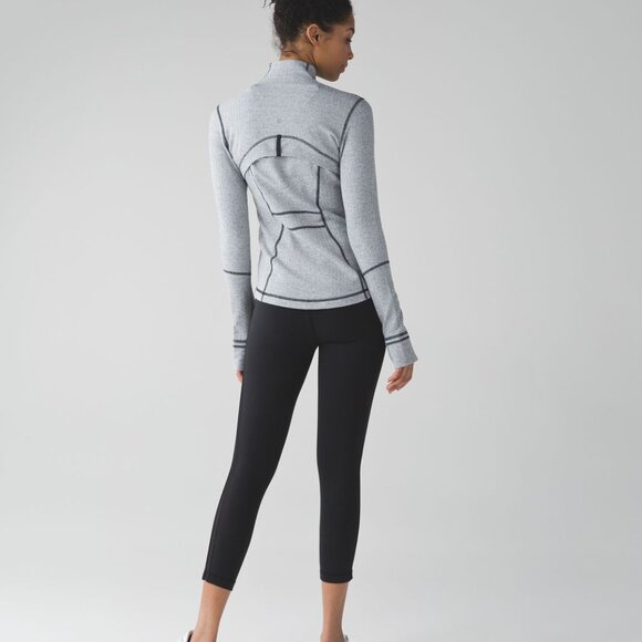 Lululemon Define Jacket pinstripes White Black sz 8 - Picture 10 of 11